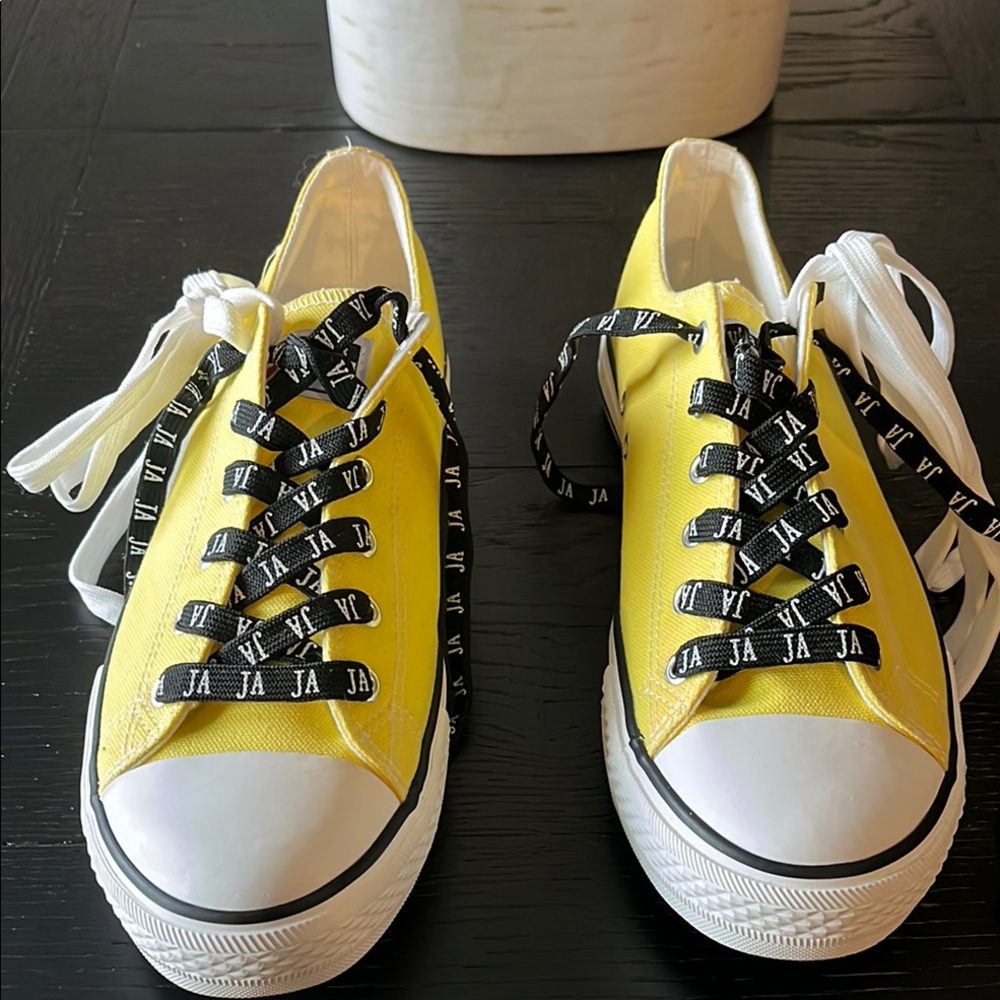 Jenn Ardor Yellow Canvas Sneakers